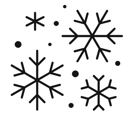 Schneeflocken Icon schwarz