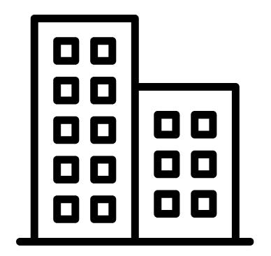 Gebäude Icon schwarz